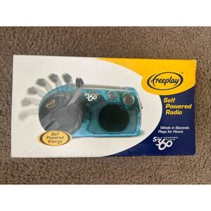 Wind Up Emergency Radio With Solar Power Freeplay Clear Blue Self Powered S360